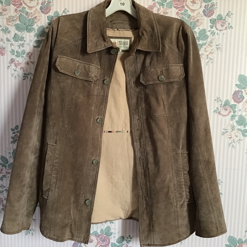 Leather Coat Size Small Wilson’s Leather Brown